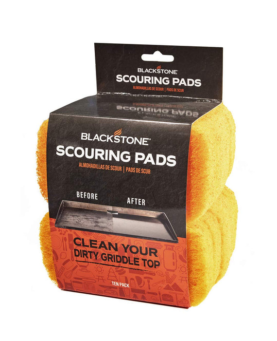 Blackstone Griddle Scrub Pads (Pack of 10), 5063, BBQ Grill & Cooktop Scouring Scrubbers – Heavy-Duty Cleaning Pads for Grilling for Baked On Food & Cooking Oils – Grill Cleaning Supplies - Grill Parts America