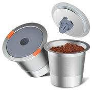 Noalto Reusable K Cups and Coffee Pods,Universal stainless steel k Cups for Keurig 2.0 and 1.0 Coffee Makers machine(2pack) - Grill Parts America