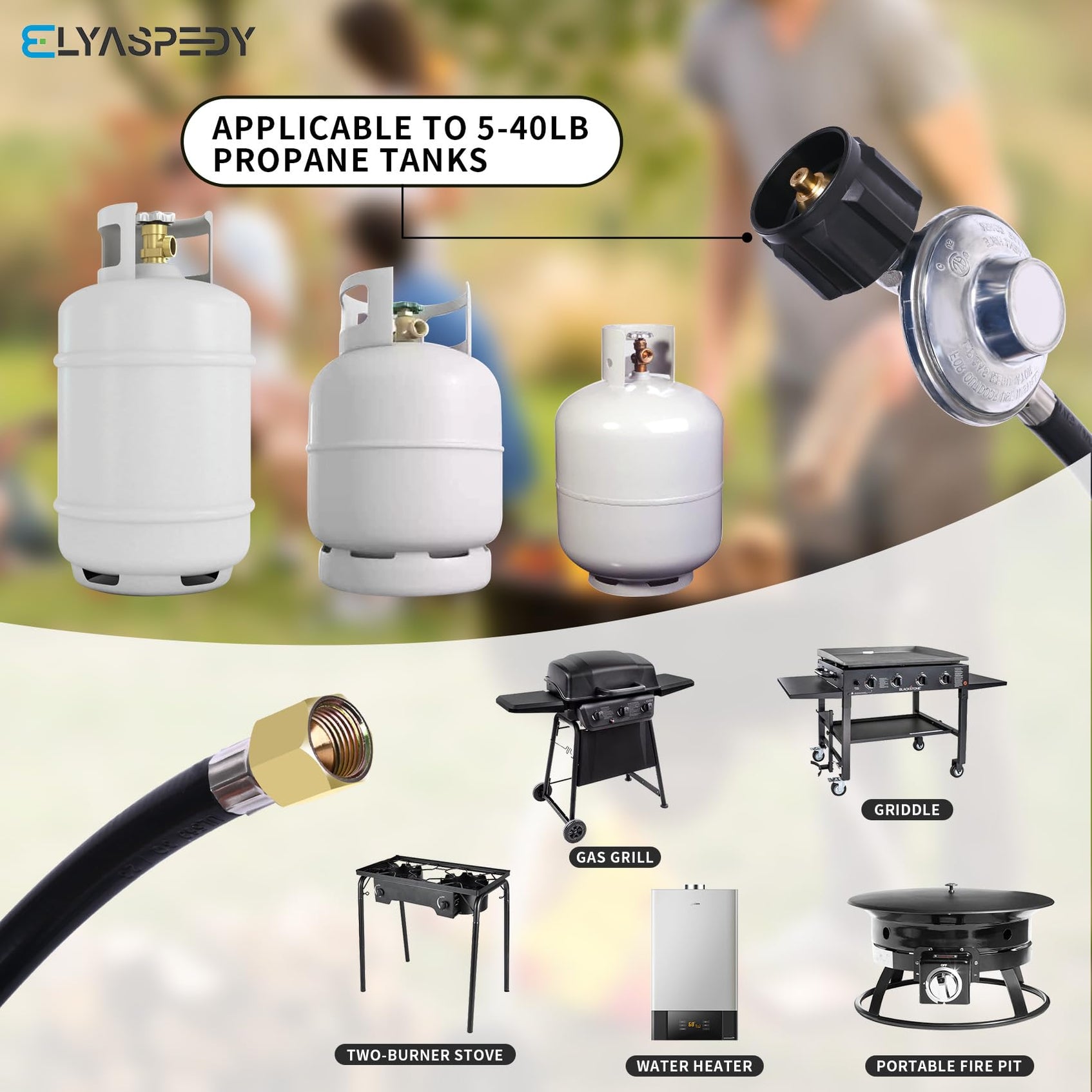 Elyaspedy 23080901 Natural Gas to Propane Conversion Kit for Weber Gen ...