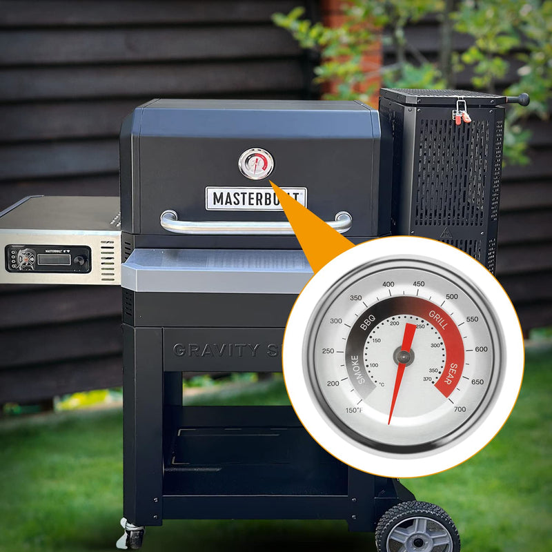 SafBbcue 3" Thermometer Gauge for Masterbuilt Gravity Series 560 800 1050 XL Accessories Masterbuilt MB20040220 MB20040221 MB20041220 Digital Charcoal Grill and Smoker Thermometer Replacement Parts - Grill Parts America