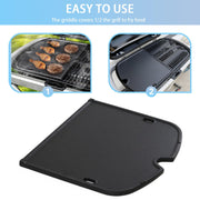 7034 Cast Iron Grill Griddle for Weber 9010001 Traveler Portable Gas Grill, Cooking Griddle for Weber Traveler Accessories Portable BBQ Grill Replacement Parts - Grill Parts America