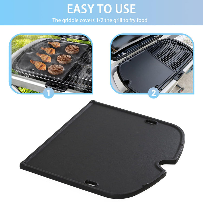 7034 Cast Iron Grill Griddle for Weber 9010001 Traveler Portable Gas Grill, Cooking Griddle for Weber Traveler Accessories Portable BBQ Grill Replacement Parts - Grill Parts America