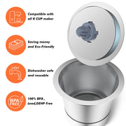 Noalto Reusable K Cups and Coffee Pods,Universal stainless steel k Cups for Keurig 2.0 and 1.0 Coffee Makers machine(2pack) - Grill Parts America