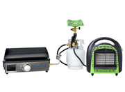 Flame King FK-DTMINI Mini 3-Port Distribution Tree for Camping, Connects 1-lb Appliances to a Standard Propane Tank, Perfect for Lanterns, Stoves, Heaters, and Grills, Black & Gold - Grill Parts America