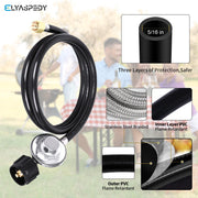 Elyaspedy 23080901 Natural Gas to Propane Conversion Kit for Weber Genesis or Genesis II Grill (from Natural Gas to Propane) Includes 5FT Propane Regulator Hose and 3 Adapter orifices - Grill Parts America