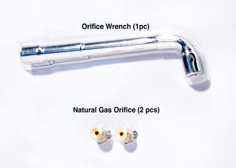 Blackstone 5019 Propane to Natural Gas Conversion Kit 10 ft. x 3/8" Hose, 7mm Wrench, 2 Orifices, Quick Connect Adapter Perfect for BBQ, Grill, Pizza Oven, Patio Heater(Fits Select Models), Gray - Grill Parts America