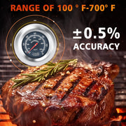 Hisencn 3'' Grill Temperature Gauge for Dyna Glo, Cuisinart, Master Forge, Backyard, Universal Thermometer for BBQ Grill, Grill Thermometer for Smoker - Grill Parts America