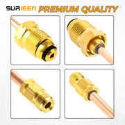 SURIEEN Automatic Changeover Regulators Copper Pigtail POL x 1/4" Inverted Male Flare 15inch - Grill Parts America