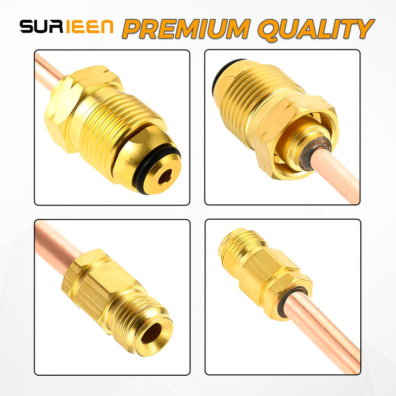 SURIEEN Automatic Changeover Regulators Copper Pigtail POL x 1/4" Inverted Male Flare 15inch - Grill Parts America