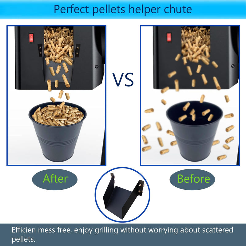 Pellet Helper Chute for Traeger Grill, Magnetic Cleanout Chute for Pellets Smoker, Durable Outdoor Pellets Slide for Pit Boss/Traeger Ironwood 885, Pro Series 34, Pro Series 22, Pro D2 575 Grills - Grill Parts America