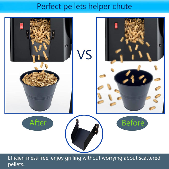 Pellet Helper Chute for Traeger Grill, Magnetic Cleanout Chute for Pellets Smoker, Durable Outdoor Pellets Slide for Pit Boss/Traeger Ironwood 885, Pro Series 34, Pro Series 22, Pro D2 575 Grills - Grill Parts America