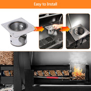 Hisencn Fire Burn Pot Replacement Parts for PB1150PS2 Pellet Grill, Durable Firepot for Pit Boss Pro Series II 1150 Grill with Screws, 1 Pack - Grill Parts America