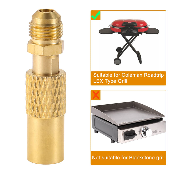 Hicello 3/8" Male Flare Converter Adapter for Coleman Roadtrip LXE Grill, Connect to RV Trailer Camper Propane Extension Hose - Grill Parts America