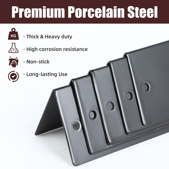 sunway outdoor Grill Parts for Weber - 22.5 Inch Grill Flavorizer Bars for Weber Genesis Silver/Gold B & C, Weber Spirit 300 Series (Side-Mounted Control), Porcelain Enameled, 5 Packs - Grill Parts America