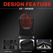 Suphomeware Grill Cover for Kamado Joe Classic, Waterproof Heavy Duty Black Grill Cover - Grill Parts America