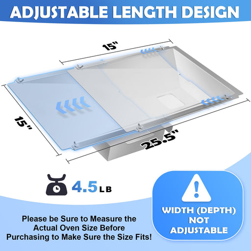 Wanchao Adjustable Grease Tray with Catch Pan, for 2/3/4 Burner Models Grease Tray for Gas Grill, Grill Replacement Parts for Dyna Glo, Master, Nexgrill, Expert Grill, Kenmore, BHG and More - Grill Parts America