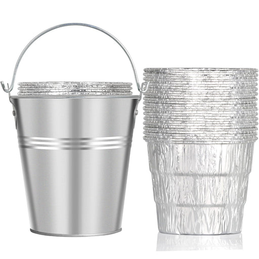 Upgraded Smoker Grease Bucket for Traeger Pit Boss Rec Tec Replacement Parts Wood Pellet Grill Drip Oil Catch Pail HDW152 Louisiana Pitboss BBQ Accessories w/ 20pcs Foil Liners - Grill Parts America