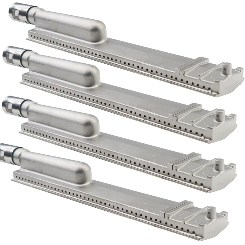 Plowo Upgraded Cast Stainless Steel Grill Burner Tubes for Bull BBQ, Lion Premium, Cal Flame, Aussie, Blaze, Turbo, CharBroil, Nexgrill, Thermos Gas Grill, 4PC Heavy Duty Replacement Parts, 16 1/8" - Grill Parts America