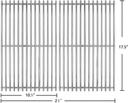 Hongso 17.5" Solid SUS304 Grill Grates Replacement Parts for Weber Spirit 200 Series, Spirit E-210 S-210, Spirit II 210 Series (2017 and Newer) Gas Grills (with Front-Mounted Control Panels), 7637 - Grill Parts America