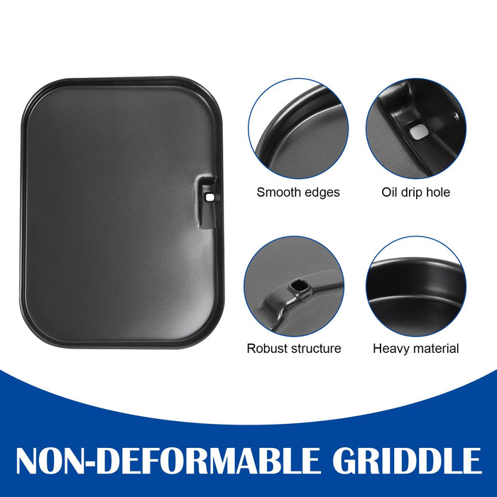 Grill Griddle Plate for Ninja Woodfire OG700 Series Outdoor Grills, Ninja XSKGRDPLT Woodfire Grill Flat Top Griddle Plate Accessories, Non-Stick Griddle Pan with Oil Hole for Ninja Griddle, Insert - Grill Parts America