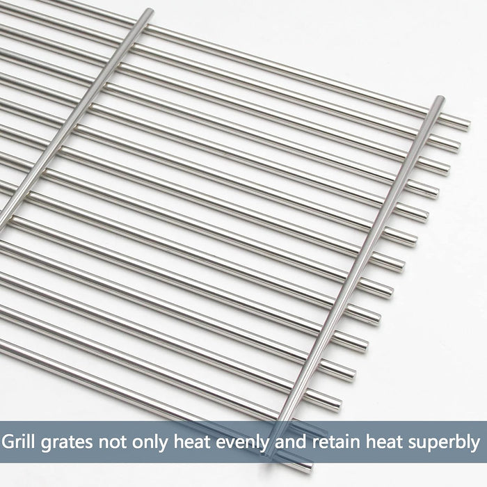 Hongso 17.5" Solid SUS304 Grill Grates Replacement Parts for Weber Spirit 200 Series, Spirit E-210 S-210, Spirit II 210 Series (2017 and Newer) Gas Grills (with Front-Mounted Control Panels), 7637 - Grill Parts America
