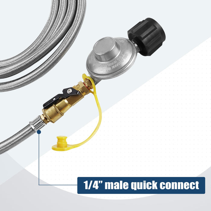 Adapter Connecting Gas Grill To Gas Line Propane Hose Extension