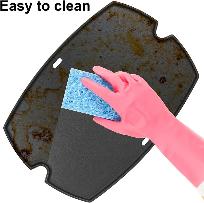 SafBbcue 7584 25"Cast Iron Full Size Cooking Griddle for Weber Q Series Q3200 Q3100 Q3000 Q320 Q300 Series GS4 Grills,Griddle Plate fits 57060001 586002 424001 396001 Grills,Replaces Grate #7646/7584 - Grill Parts America