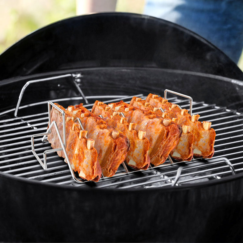Green Egg Rib Racks BQMAX Thanksgiving Turkey Roasting Rack for Big Green Egg, Rib Rack fo ...