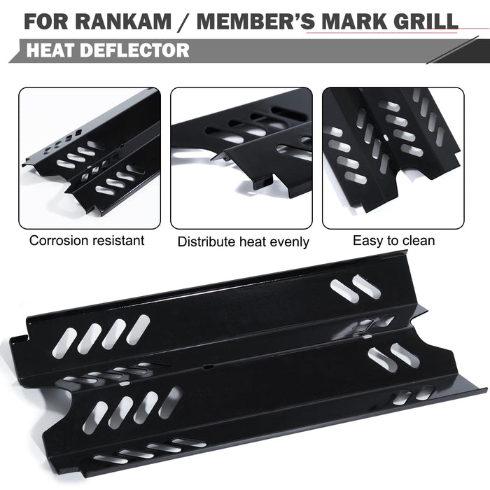 Oklagarden GR2234802-MM-00 Grill Parts for Rankam Grill Replacement Parts GR2234801-MM-00 Heat Plates GR2234801-MM-00 Flame Tamer for Members Mark Grill Parts Heat Shield Cast Iron Heat Tents - Grill Parts America