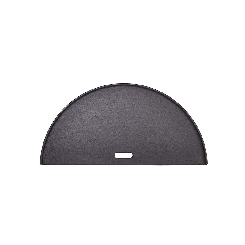 Kamado Joe KJ-HCIGRIDDLE Half Moon Cast Iron Reversible Grill Griddle for Classic Joe, Black - Grill Parts America