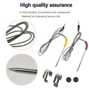 2-Pack Replacement Meat Probe,Temp Meat Probe Replacement for Weber iGrill,Equipped with 2 Sets of Probe Grommets, 2 Sets of Meat Probes, and Temperature Probe Clips - Grill Parts America