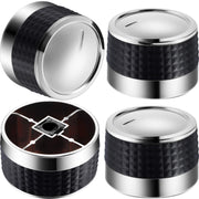 Mudder 4 Pieces Gas Grill Knob BBQ Control Knobs Replacement Rotating Switch Gas Stove Cooker Chrome Control Knob with D Valve Stainless Steel Round Knob for Gas Grill Stove Party - Grill Parts America