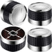 Mudder 4 Pieces Gas Grill Knob BBQ Control Knobs Replacement Rotating Switch Gas Stove Cooker Chrome Control Knob with D Valve Stainless Steel Round Knob for Gas Grill Stove Party - Grill Parts America