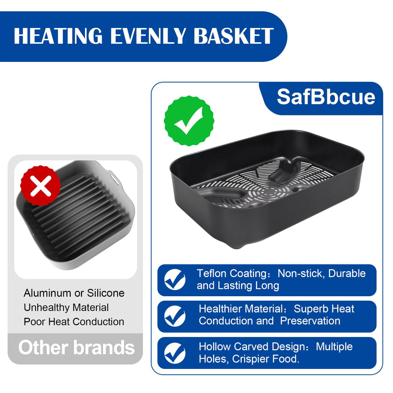 XSKCRSPBKT Combo Crisper Basket for Ninja OG751 OG701 Woodfire Outdoor Grill, 2.5-Quart Capacity Air Fry Basket for Ninja Grills OG700 Series 7-1 Woodfire Electric Outdoor Grill & Air Fryer, Non-Stick - Grill Parts America