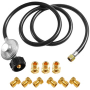 Drkerr 233302 Natural Gas to Propane Conversion Kit for Weber Genesis or Spirit Grill, Weber Propane Conversion Kit Includes Propane Regulator Hose and 9 Brass Jet Orifices in 3 Sizes - Grill Parts America