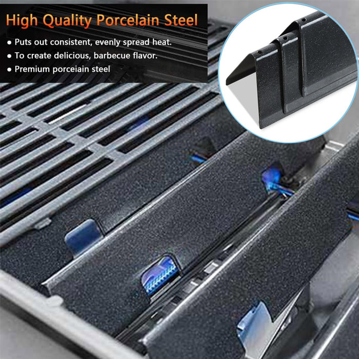 FORYEYC 15.3" 67045 Flavorizer Bars for Weber GS4 Spirit II I 200 Series E210 S210 E220 S220 with Front Control Knobs, 7635 Porcelain-enameled Flavor Bar for Weber GS4 Grill Replacement Parts - Grill Parts America