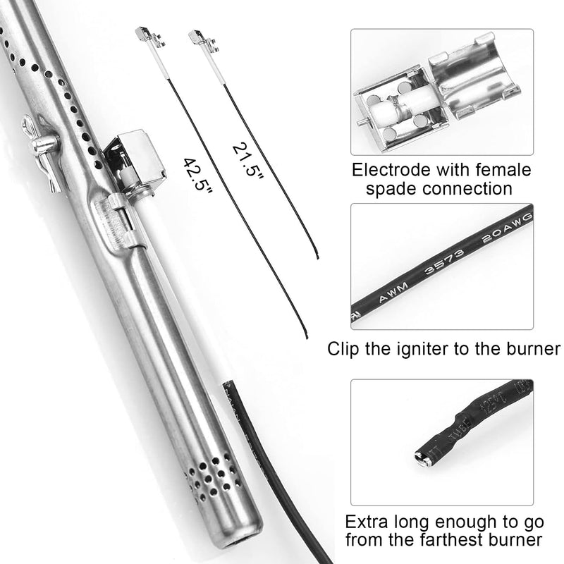 Replacement Parts for Charbroil Performance 475 4 Burner 463347017, 463361017, 463342119, 463347418, 463335517, G470-0004-w1, Heat Plate Tent Shield, Crossover Tube for Char-Broil 4 Burner Gas Grill - Grill Parts America