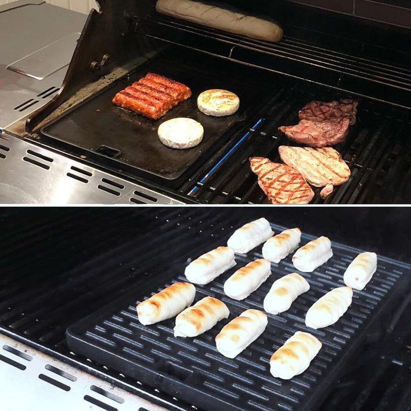 7404 Grill Griddle for Weber Summit 400 Summit 600 Series Gas Grills, Cast Iron Griddle Plate Replacement for Weber Summit Gold A/B/D Summit Platinum A6/B6 Summit Silver C/D - Grill Parts America
