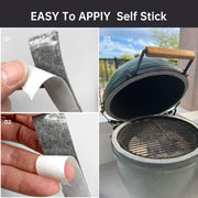 High Temp Grill Gasket Replacement Compatible Fit L/XL Big Green Egg Ceramic Lid Top BBQ Smoker Gasket,Self Stick Felt 15ft Long, 7/8" Wide, 1/8" Thick - Grill Parts America