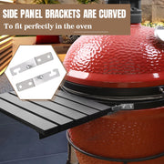 Stainless Steel Grill Side Shelves Bracket for Kamado Joe Classic Series, Heavy Duty Bracket & Support, Shelves Brackets for Kamado Joe Grill Set of 4(No Nut Spacer) - Grill Parts America