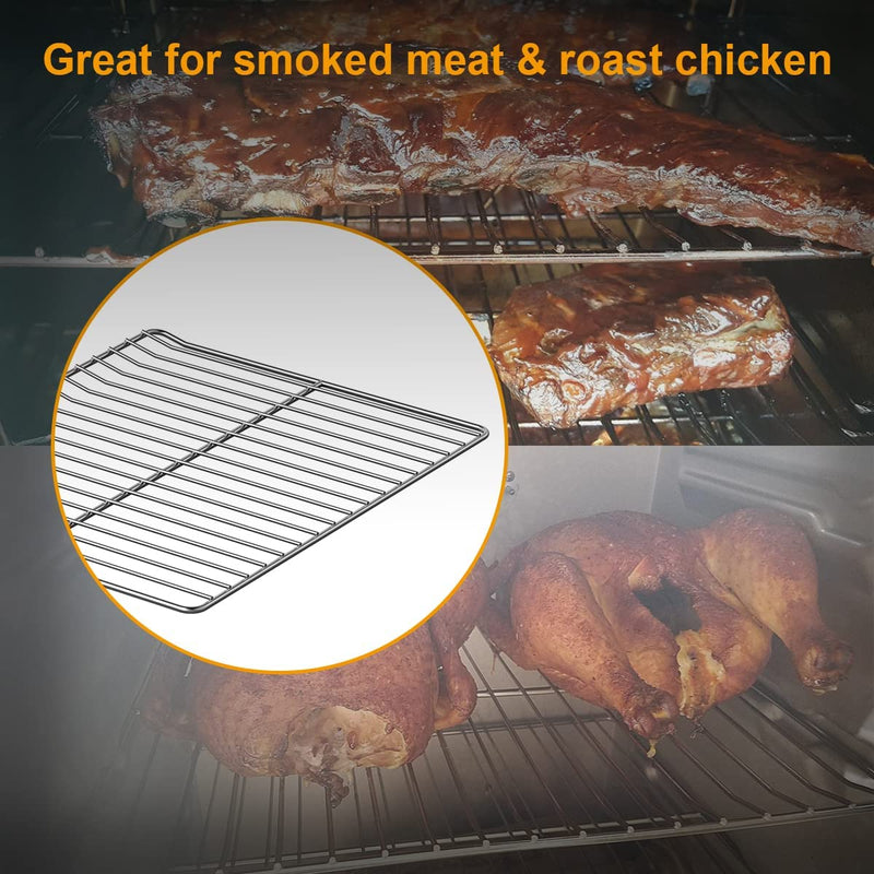 Cooking Grate Replacement for Masterbuilt Electric Smoker Racks 30 Inch, 14.6" x 12.2" 3 Pack Stainless Steel Grids Masterbuilt Smoker grates Replacement - Grill Parts America