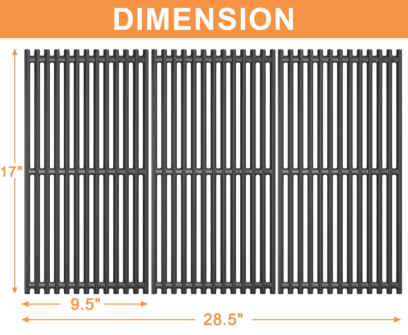 G541-0016-W2, G541-0016-W1 Grill Grates for Charbroil Tru Infrared Grill Replacement Parts 4 Burner 463255020 463257520 466242716 463242715 463242716 463276016 466242715, 17'' Cast Iron Cooking Grates - Grill Parts America