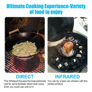 Outspark 13" BBQ Whirlpool for Weber 22/26.75 WSM Smokey Mountain,XL Kamado,XL Big Green Egg,Kettle Grill Accessories-One-Piece Without Welding Charcoal Cone Holder,Enamel Coating - Grill Parts America