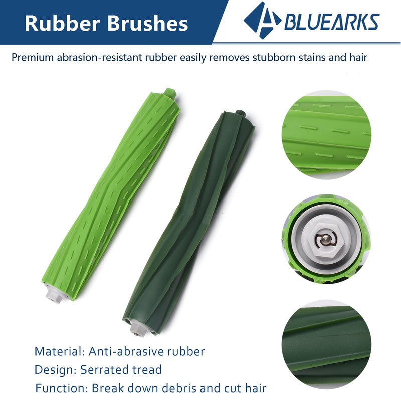 Bluearks 16Pcs Replacement Parts for iRobot Roomba i1+ J7 i7+ i3+ i4+EVO i6+ i8+ i7 J7+ Plus E5 E6 E7 Robot Vacuum Cleaner Accessories Kit, 2 Rubber Main Brush 4 Filters 4 Side Brushes 6 Vacuum Bags - Grill Parts America