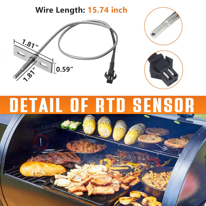 Pellet Grill Controller Replacement Parts for Pit Boss Grill Parts 7 Series Vertical Smokers w/Hot Rod Ignitor RTD Temperature Sensor Meat Probes Clips - Grill Parts America