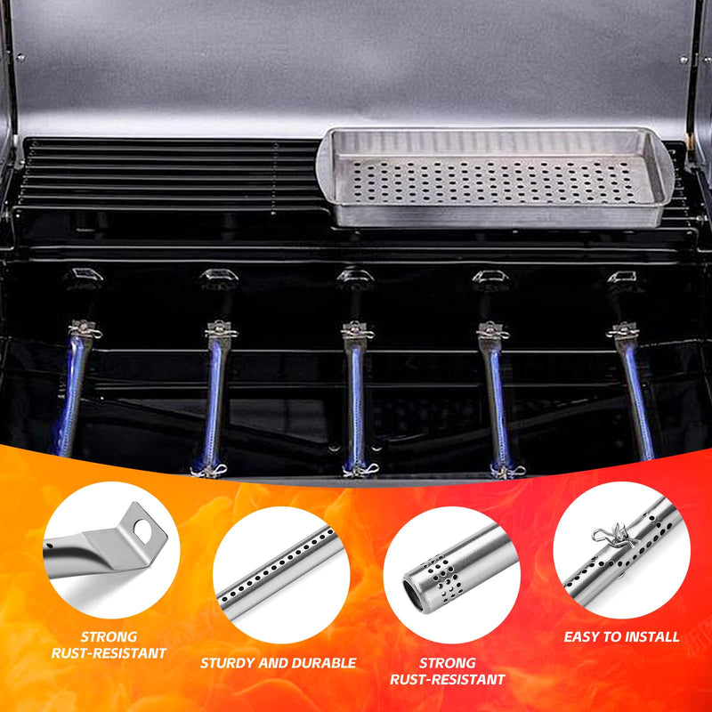 Grill Burners Replacement for Charbroi 463660021 463660421, Grill Parts Performance 2 Burner G325-0002-W1 Heat Plates, Stainless Steel for Char-broil 463352521 463365021 463354021 463365522 463366022 - Grill Parts America