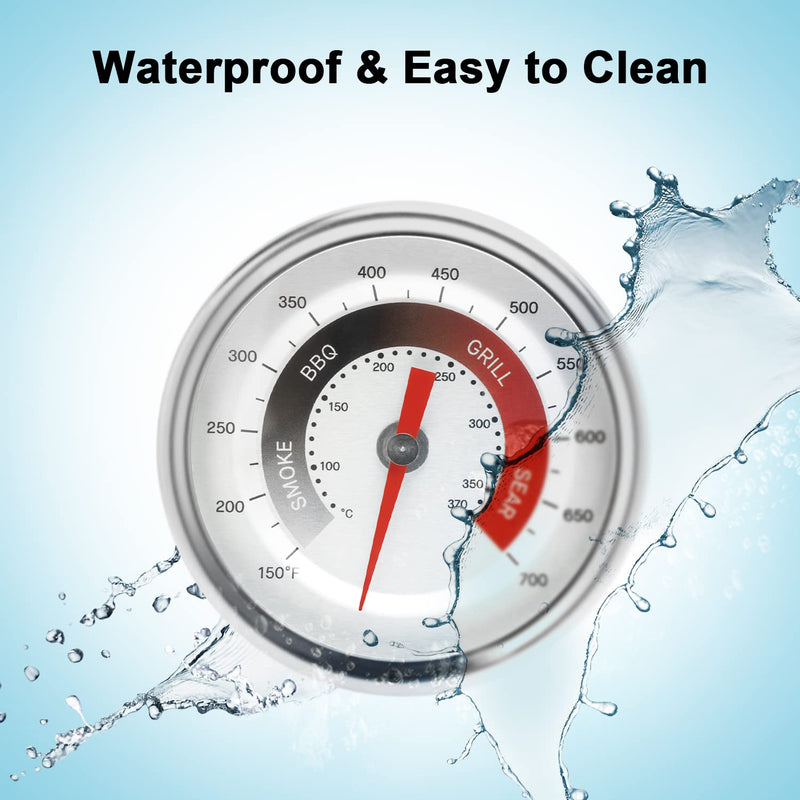 SafBbcue 3" Thermometer Gauge for Masterbuilt Gravity Series 560 800 1050 XL Accessories Masterbuilt MB20040220 MB20040221 MB20041220 Digital Charcoal Grill and Smoker Thermometer Replacement Parts - Grill Parts America