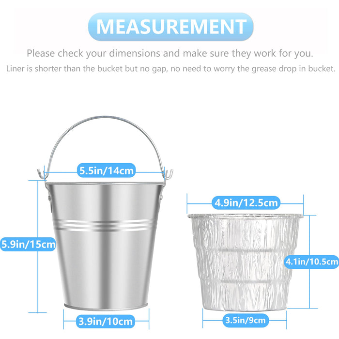 Upgraded Smoker Grease Bucket for Traeger Pit Boss Rec Tec Replacement Parts Wood Pellet Grill Drip Oil Catch Pail HDW152 Louisiana Pitboss BBQ Accessories w/ 20pcs Foil Liners - Grill Parts America