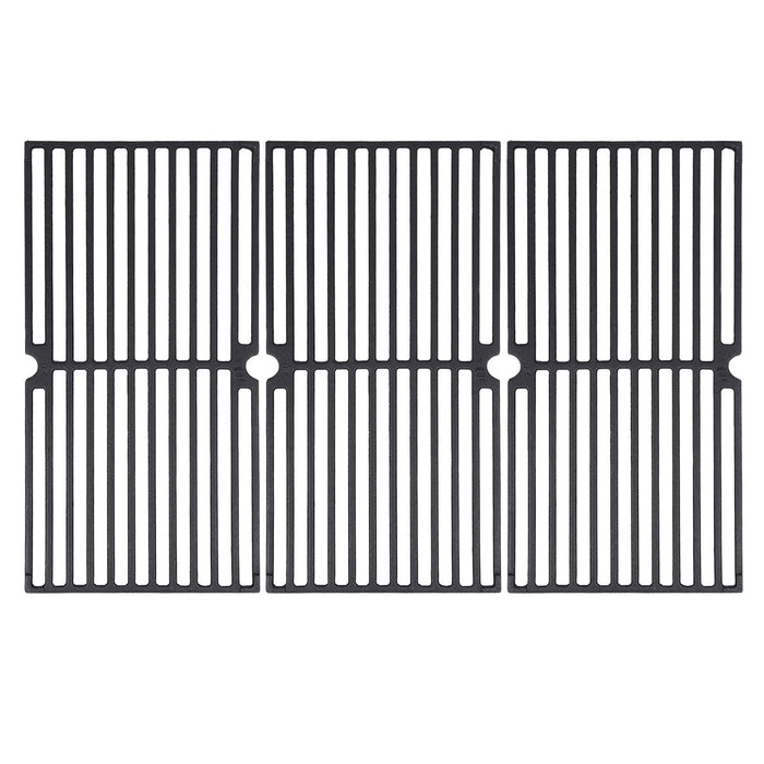 GGC Grill Grates Replacement for Brinkmann 810-8410-F, 810-2410-S, 810-2511-S, 810-2512-S, 810-8411-5, 810-9415-W and Others, 3 PCS Porcelain Coated Cast Iron Cooking Grate(17 3/4" x 8 15/16") - Grill Parts America