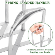 Roast Rib Holder for Kamado Joe Junior Grill, Stainless Steel Telescopic Rib Rack Holds up to 6 Full Racks of Ribs for Smoking for Minimax Big Green Egg - Grill Parts America